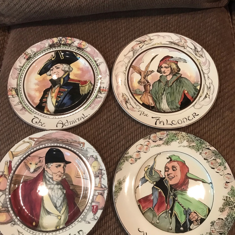 Royal Doulton The Hunting Man Plate - Red, Cream, Black